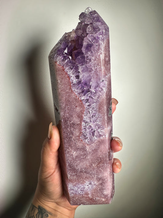 Pink amethyst tower